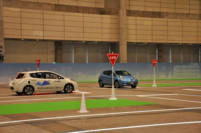 Two cars at an intersection